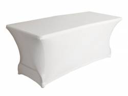 FUNDA MESA ELÁSTICA RECTANGULAR COLOR BLANCO