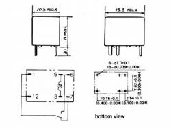 RELÉ DIL 3A/150VAC 1 X INVERSOR 12VDC