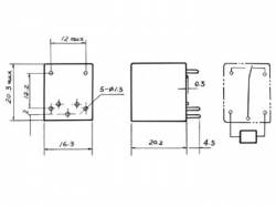 MINI RELÉ 15A 28VDC 125VAC 7A 220VAC 1 X INVERSOR 12VDC