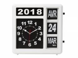 RELOJ DE PARED CON CALENDARIO 31 X 31 CM VERSIÓN FRANCÉS