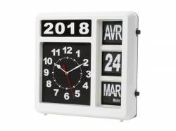 RELOJ DE PARED CON CALENDARIO 31 X 31 CM VERSIÓN FRANCÉS