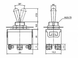 INTERRUPTOR DE PALANCA SPDT 1P ON-OFF-ON 10A/250V