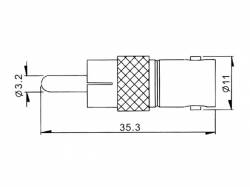 CONECTOR BNC HEMBRA A CONECTOR RCA MACHO