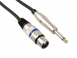 CABLE XLR PROFESIONAL XLR HEMBRA A JACK MONO 6.35MM 6 METROS