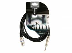 CABLE XLR PROFESIONAL HEMBRA A JACK MONO MACHO 6.35MM 3 METROS