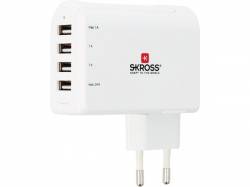 CARGADOR USB PARA 4 DISPOSITIVOS CONECTOR EURO 4.8A