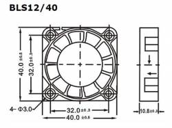 VENTILADOR 12V DC COJINETE LISO 40 X 40 X 10MM