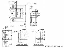 BASE HEMBRA PARA CHASIS 15A