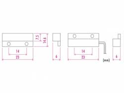 CONTACTO MAGNÉTICO 0.5A @ 100V DC-NC PRECABLEADO