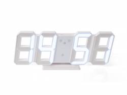 RELOJ LED 3D DÍGITOS BLANCOS