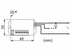 MINI DETECTOR DE MOVIMIENTO PIR PARA EMPOTRAR