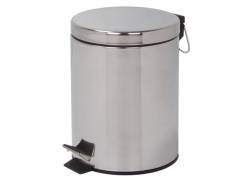 PAPELERA CON PEDAL REDONDA 5 L INOX