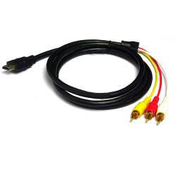 CABLE 1080P HDMI MACHO A 3RCA ADAPTADOR TRANSMISION SALIDA AUDIO VIDEO 1,5M