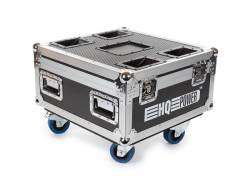 FLIGHT CASE 6 FOCOS LED SUELO, CON BATERÍA RECARGABLE