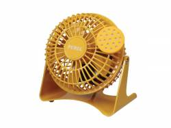 VENTILADOR DE SOBREMESA ABS Ø 10 CM COLOR AMARILLO