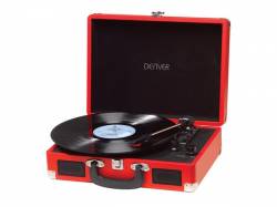 TOCADISCOS VINILO USB CON SOFTWARE PARA PC COLOR ROJO