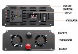 INVERSOR ONDA SINUSOIDAL PURA CONVERTIDOR 12V 220V 50HZ 2500W