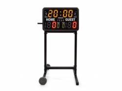 SOPORTE RACK MARCADOR DEPORTIVO CON RUEDAS 108X18.5X12 CM NEGRO