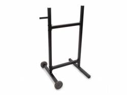 SOPORTE RACK MARCADOR DEPORTIVO CON RUEDAS 108X18.5X12 CM NEGRO