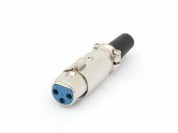 CONECTOR XLR HEMBRA 3 POLOS CONTACTOS NIQUELADO