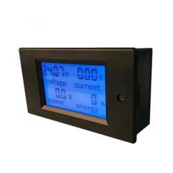 AMPERIMETRO DC DIGITAL VOLTIMETRO 6.5-100V 4 IN1 LCD MOTOCICLETA VOLTAJE CORRIENTE POTENCIA MONITOR ENERGíA