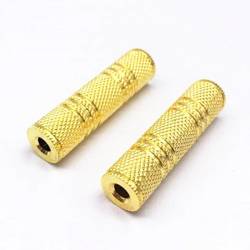 JACK ACOPLADOR CHAPADO ORO 3.5 MM HEMBRA A 3,5MM HEMBRA ENCHUFE AUDIO ESTéREO ACOPLADOR ADAPTADOR DE ENCHUFE CONECTORES