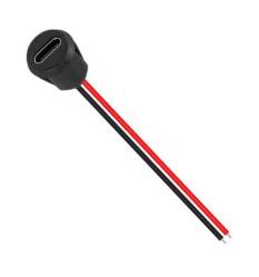 CONECTOR TIPO C CON CABLE ROJO NEGRO