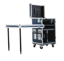 RACK PROFESIONAL CON RUEDAS 19 Y MESA
