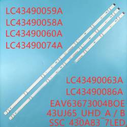 TIRA LED PACK 43UK6470PLC 43UM7000PLA 43UM7100PLB BARRA RETROILUMINACIóN WOOREE 43 PULGADAS UHD_LED ARRAY_A-TYPE_ 161026-B