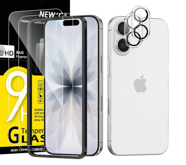 IPHONE 17 PROTECTOR 9H HD ANTI HUELLA CRISTAL TEMPLADO INCLUYE EL DE LA CAMARA Y PANTALLA