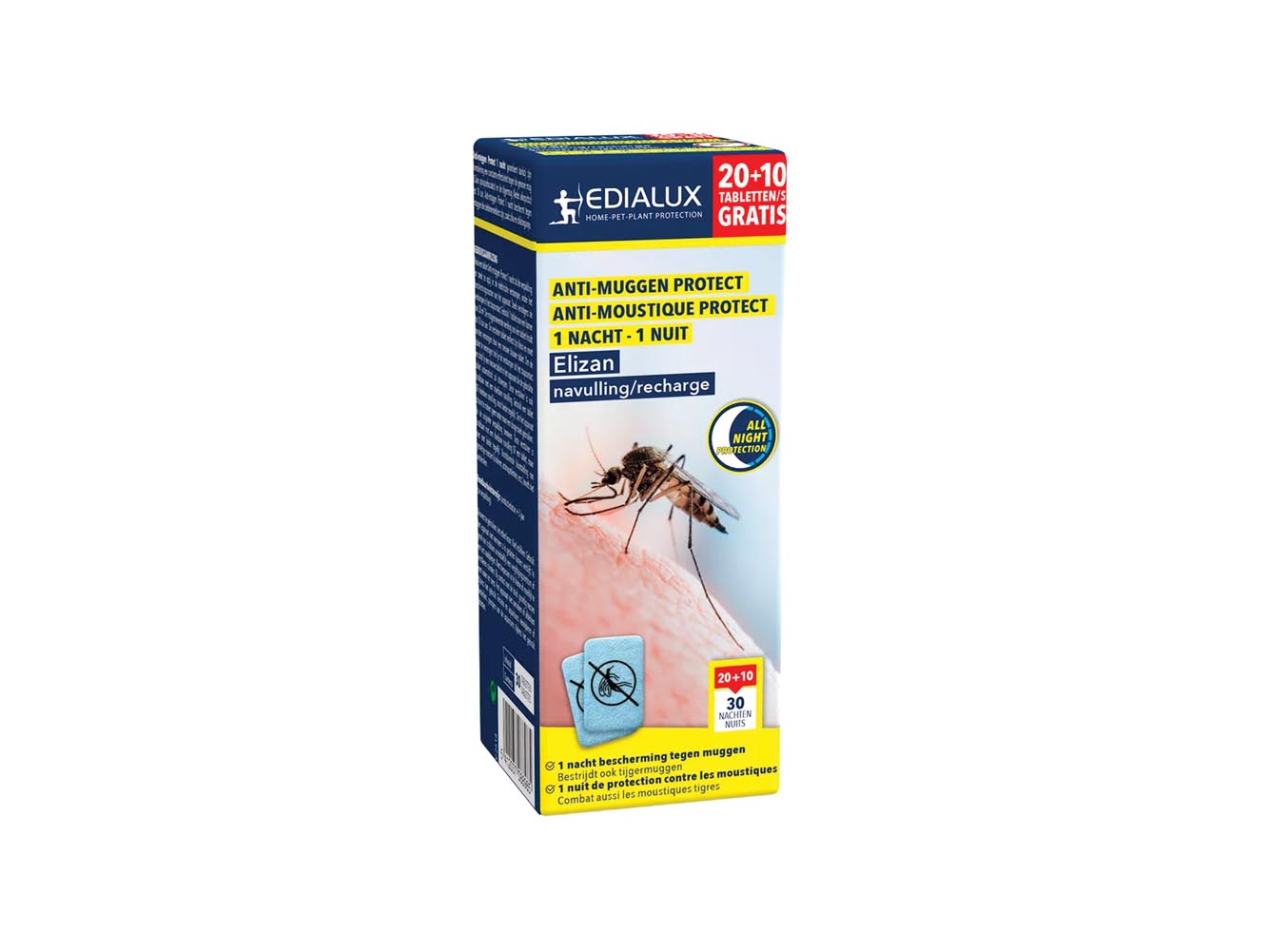 RECAMBIO TABLETAS ANTIMOSQUITOS DIFUSOR ELéCTRICO, HASTA 10H PROTECCIóN, EFICAZ