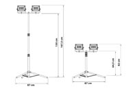 FOCO LED CON 2 LUCES CON TRIPODE 100W 11000 LUMEN IP65, LUZ DE TRABAJO 4000K