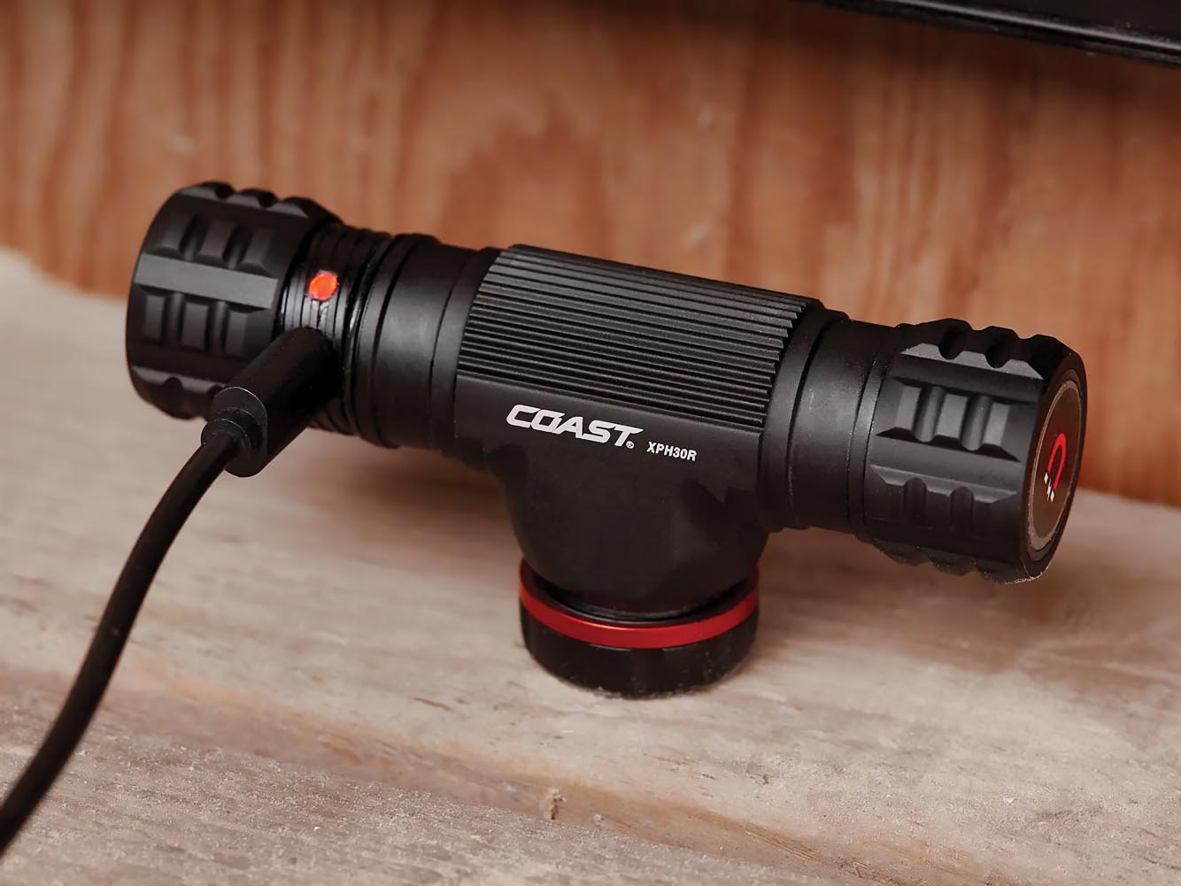 LINTERNA FRONTAL LED RECARGABLE 1000 LM, LUZ ROJA/BLANCA, TWIST FOCUS