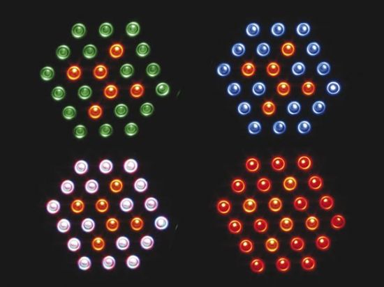 FOCO MULTI-PAR - 18 LEDS RGB DE 3W + 6 LEDS COLOR ÁMBAR DE 1W