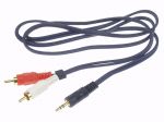 CABLE AUDIO JACK ESTÉREO MACHO 3.5MM A 2 X RCA MACHO 1.2M