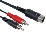 CONECTOR MACHO 5 POLOS DIN A 2 X CONECTOR RCA MACHO 1.2 M