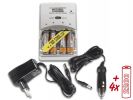 CARGADOR, MUY RÁPIDO, PARA AA, AAA Ni-MH, 4 BATERÍAS AA Ni-MH 2200mAh INCL.