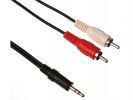 CONECTOR ESTÉREO MACHO DE 3.5MM A 2 X CONECTOR AUDIO RCA MACHO