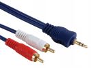 CABLE AUDIO JACK ESTÉREO MACHO 3.5MM A 2 X RCA MACHO 5M