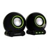 SET DE ALTAVOCES USB 2.0 EN COLOR NEGRO/VERDE