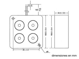 MINI SIRENA PIEZOELÉCTRICA 4 ELEMENTOS PIEZO