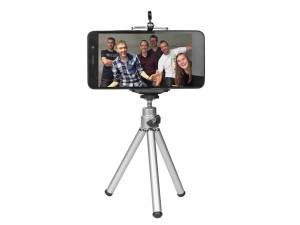 TRÍPODE EXTENSIBLE PARA CÁMARA CON SOPORTE PARA SMARTPHONE