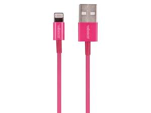 CABLE IPHONE LIGHTNING 8 CLAVIJAS MACHO A USB ROSA 1M