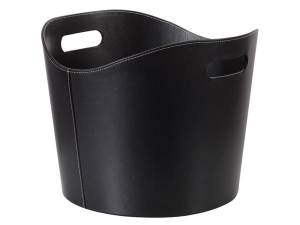 CESTA PARA LEÑA CUERO ARTIFICIAL 39 CM