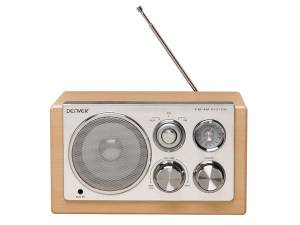 RADIO FM RETRO PORTÁTIL MADERA MP3