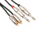 CABLE 2 X RCA MACHO A 2 X JACK MONO 6.35MM 5METROS