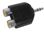 DOBLE CONECTOR RCA HEMBRA A JACK MACHO ESTÉREO 3.5MM