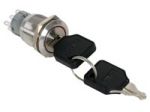 INTERRUPTOR DE LLAVE 2 NA 2 NC DPDT ACERO INOXIDABLE 19MM