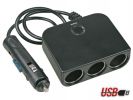 CONECTOR MECHERO 4 EN 1 CON SALIDA USB