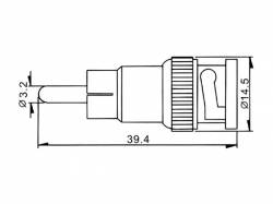 CONECTOR BNC MACHO A CONECTOR RCA MACHO